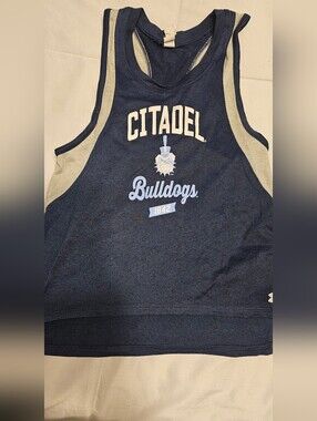 Under Armour Navy and Gray Citadel Bulldogs Tank Top